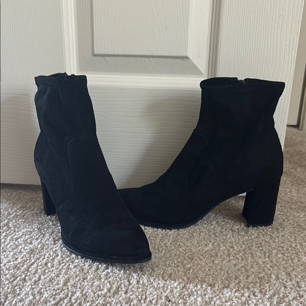 Black Suede Ankle Boots